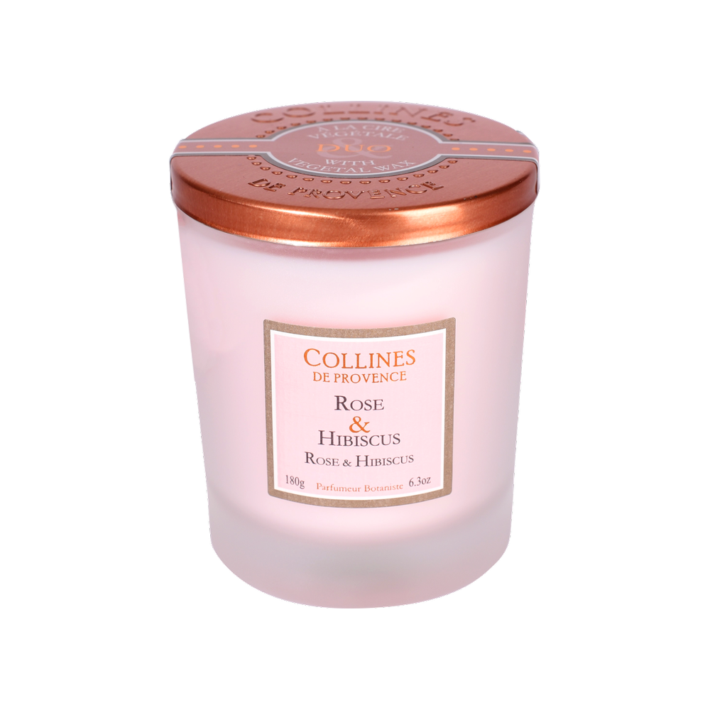 Lumanare parfumata naturala Trandafir&Hibiscus 180ml, COLLINES DE PROVENCE - 1